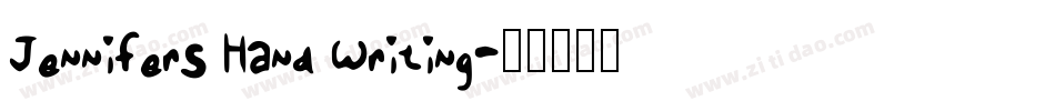 Jennifers Hand Writing字体转换
